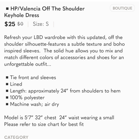 REPOSH- Off the shoulder dress - Picture 4 of 4